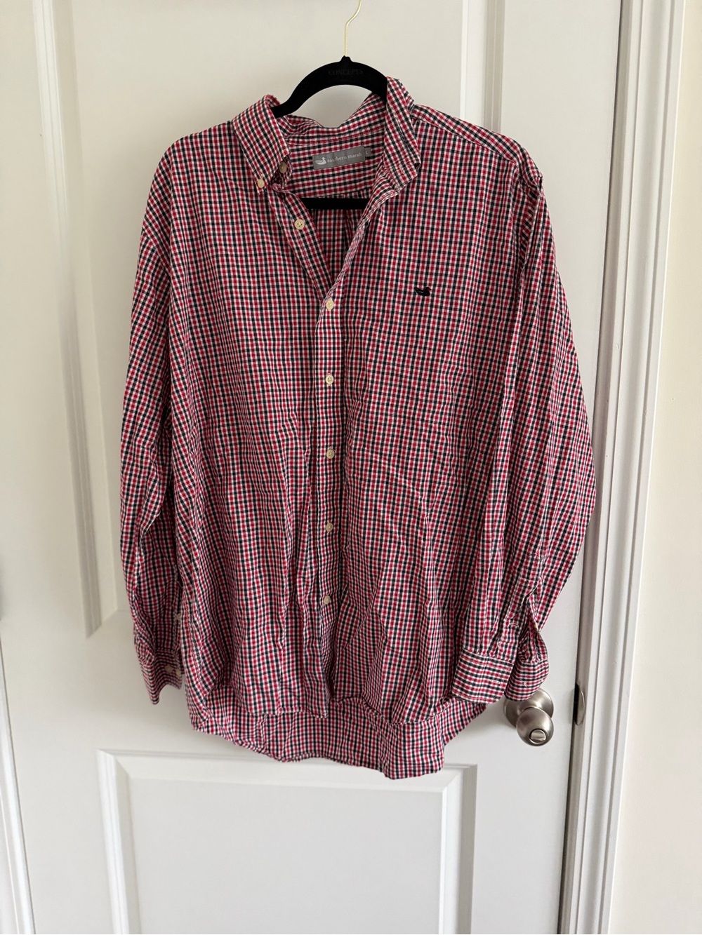 SouMen's Red Gingham Button-Down Shirt